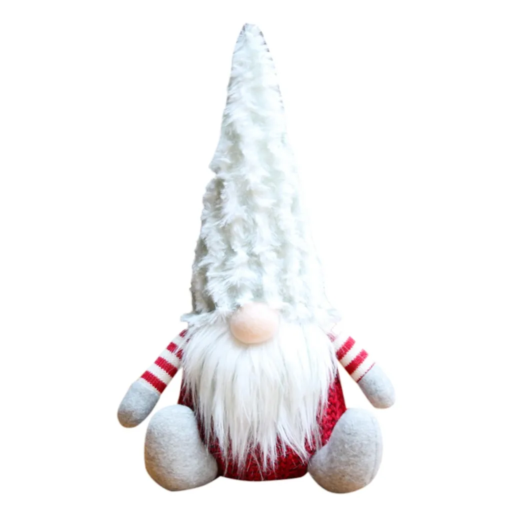 Рождество нордическая ниссе Sockerbit карликовый эльф украшения для дома санта ручной работы шведский мягкая игрушка кукла Санта гном скандинавский 8P - Цвет: Серый