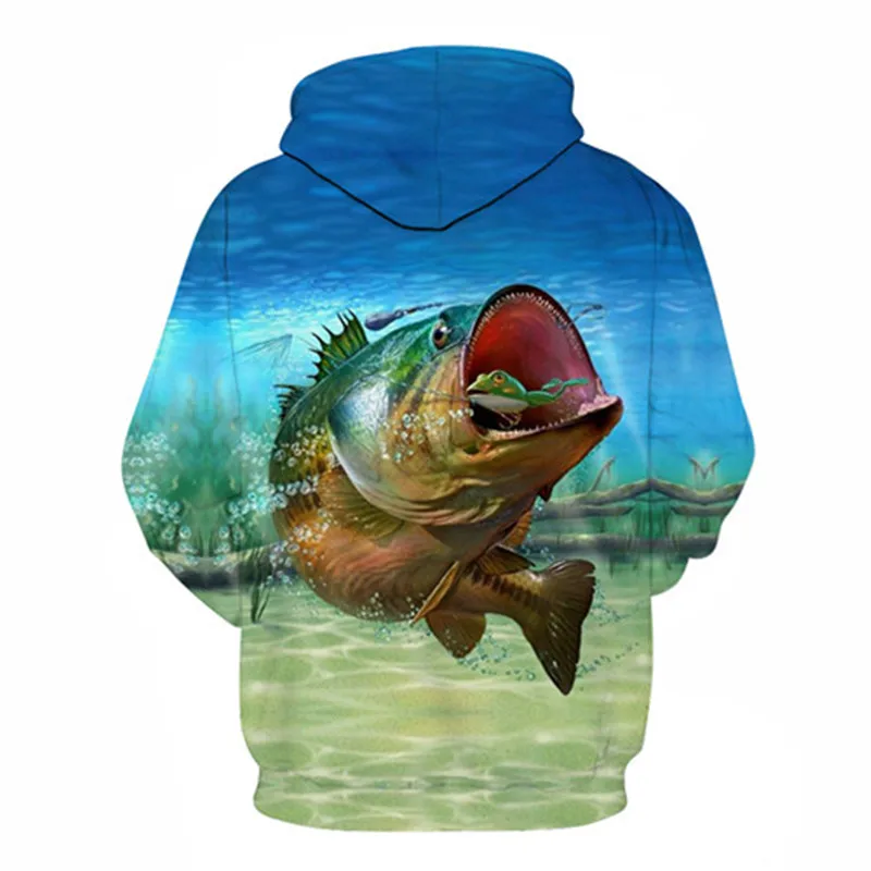 Рыбий 3D рыбачий толстовки мужские, толстовки аниме спортивный костюм пуловер с рыбами худи фирменный стиль одежды унисекс осень Прямая поставка