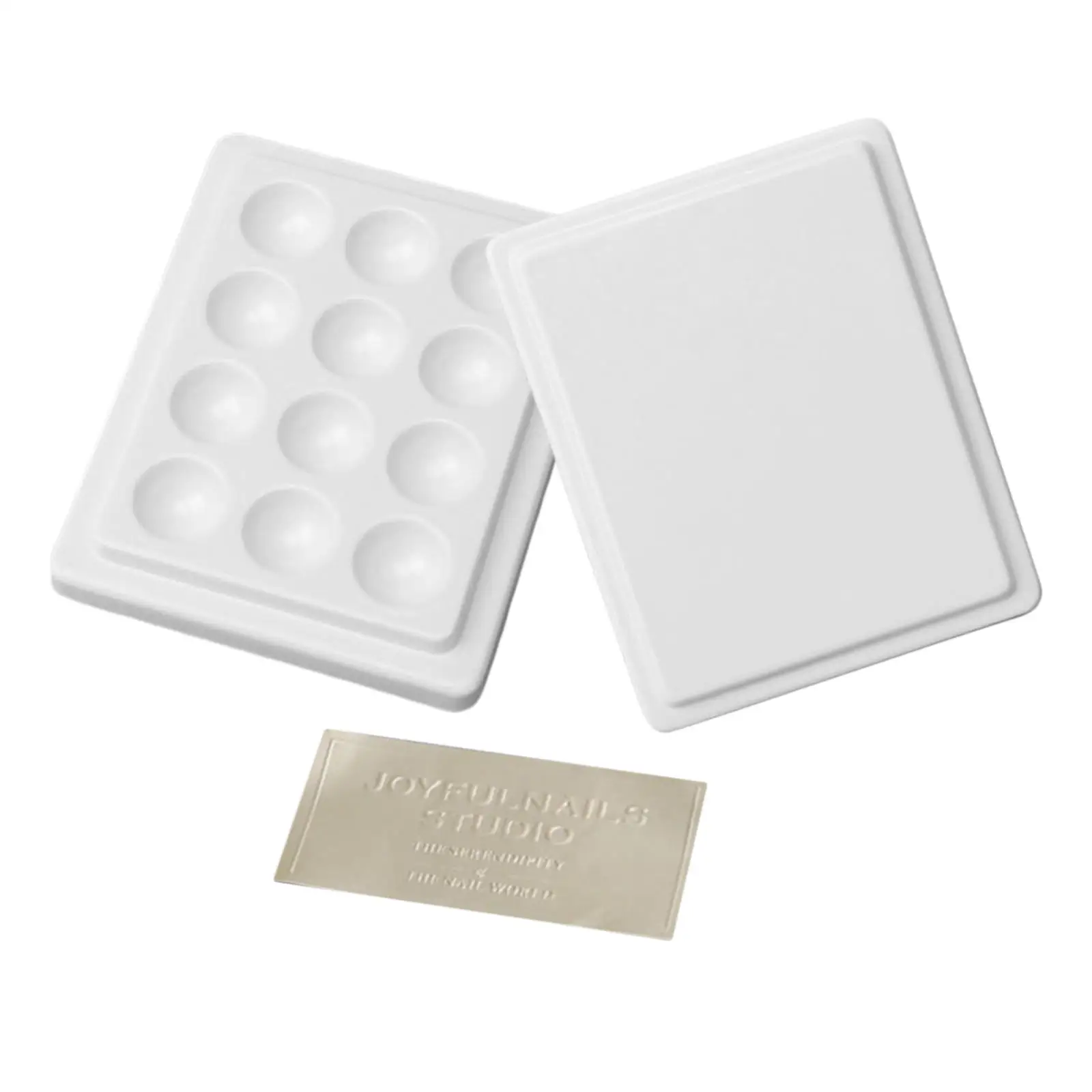 12-Well Ceramic Gouache Watercolor Paint Palette with Lid Coloring Washable color palette,watercolor palette