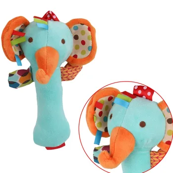 

New Multifunctional Baby Animal Soft Plush Hand Bell Baby Toy Rattles Mobiles Stick BB Stick Educational Toy 5 Style
