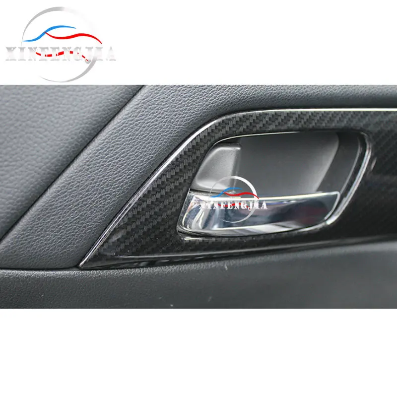 Для Honda Accord 13-17 4x углеродное волокно цвет внутренняя дверная ручка панель Крышка отделка