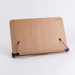 Sysmax – support de lecture en bois naturel, ergonomique et Premium, pour ordinateur portable, Angle réglable 
