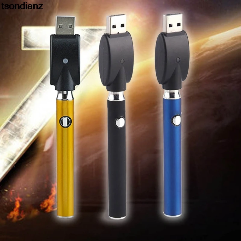 Batería de precalentamiento de 510 botones, batería de voltaje ajustable, tanque de cartucho CBD de 350mah, compatible con barra vaporizadora Ce3 Vape, 1 Juego