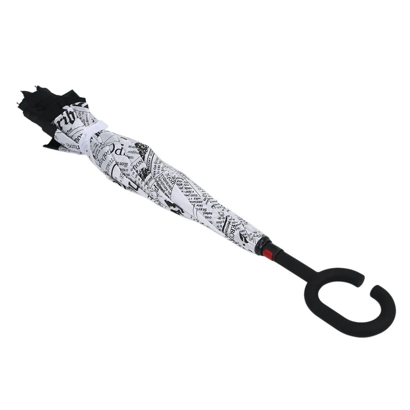 Folding Reverse Umbrella Double Layer Inverted Windproof Rain Car Umbrellas For Women
