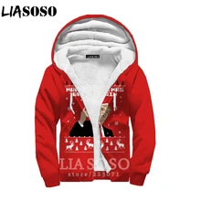 Рождественские толстовки на молнии с 3D-принтом Дональд Трамп, мужская и женская зимняя куртка, бархатные утепленные топы, флисовое теплое пальто A309-20