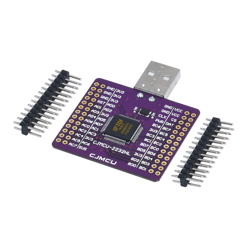 Флюоресцентный USB Модуль UART FIFO SPI I2C JTAG RS232 FT2232HL|Интегральные схемы| |