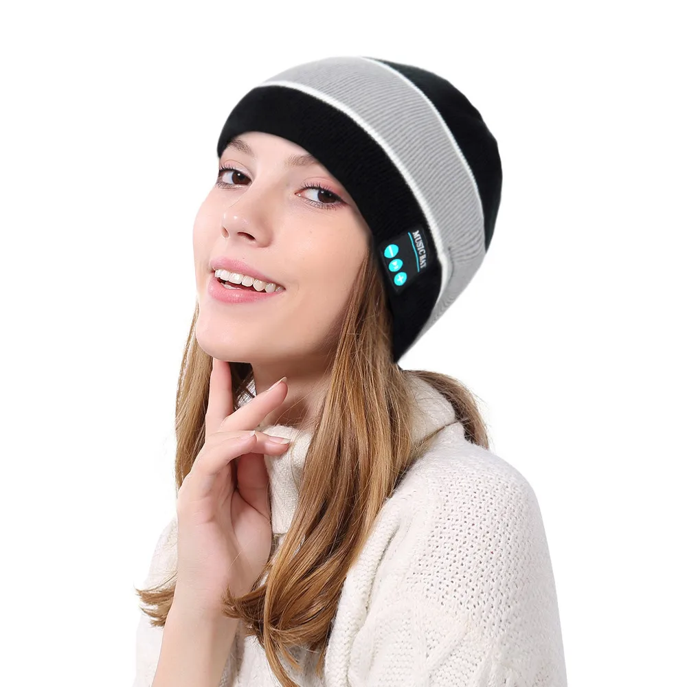Bluetooth шапочка зимняя аудио 2 цвета бренд