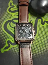 Reloj deportivo para hombre, cronógrafo de cuarzo, con Esfera Grande cuadrada de cuero, marca superior de lujo, a la moda, resistente al agua, nuevo, 2021