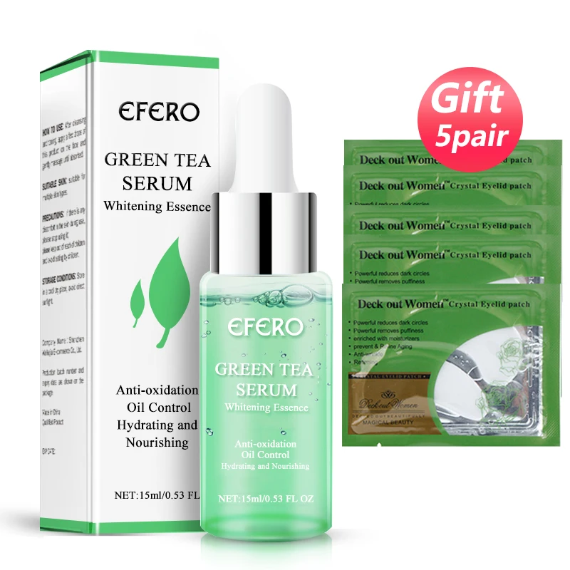 Style 4 EFERO зеленый чай Сыворотка для лица Уход за кожей лица против старения против морщин Сыворотка для лица сужение пор отбеливающий крем для лица эссенция укрепляющая - Цвет: Style 4