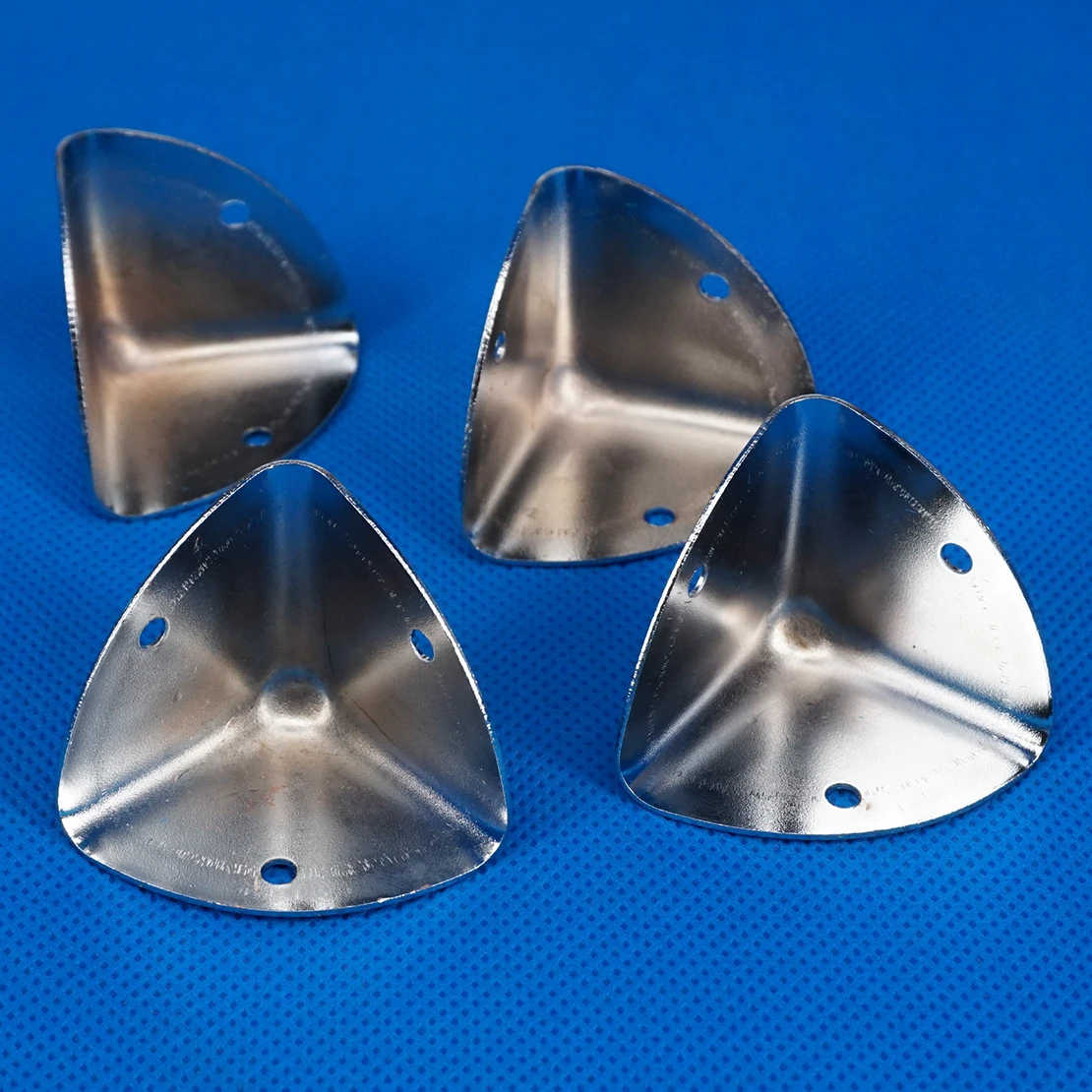 HighQuality4PcsSilverMetalWoodenCaseCornerAngleBrace