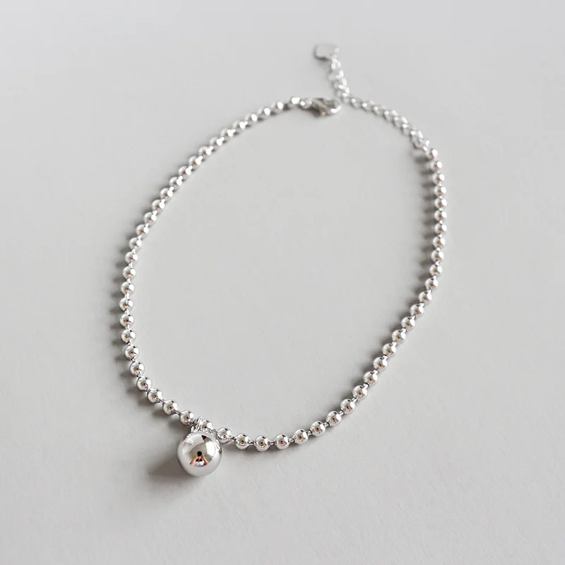 

EDS Anklet Silver 925 Jewelry Ankle Bracelet 925 Sterling Silver Foot Bracelet Women Korean Fashion Chain Pendant Vintage Ankles