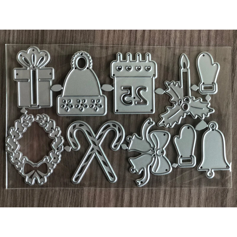 Рождественские Вырубные штампы трафарет для DIY штампованная скрапбукинга форма