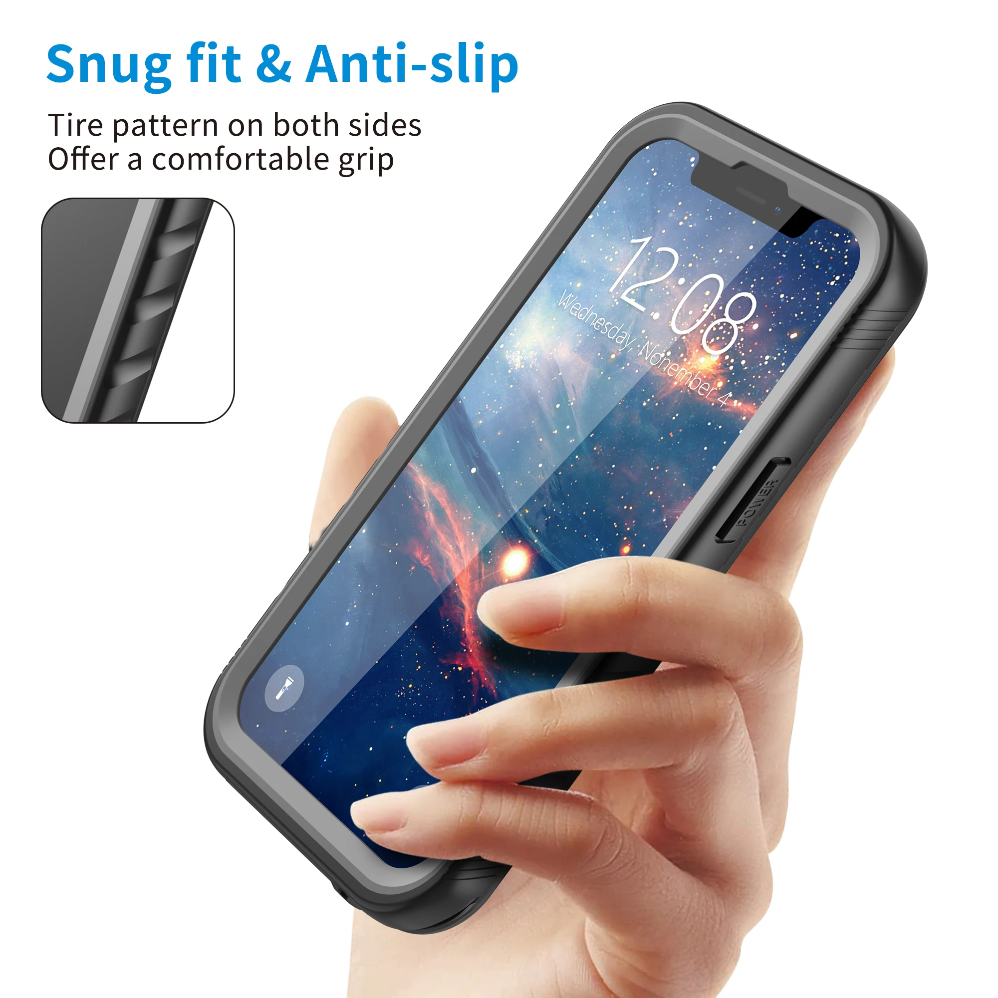 SPORTLINK Waterproof Underwater Phone Case with Built-in Screen Protector