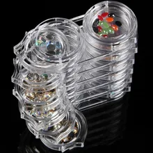 6-layer Nail Decorations Storage Box Detachable Transparent 12 Grid Nail Box Nail Art Accessories