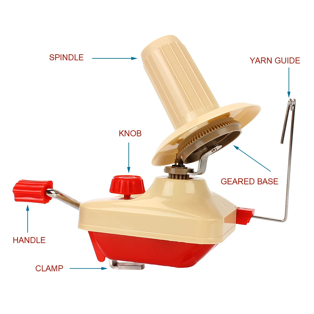 Manual Handheld Fiber Wool for DIY Sewing Making String Ball Hand Operated Yarn Winder Thread Skein Cable Winder Machine 5