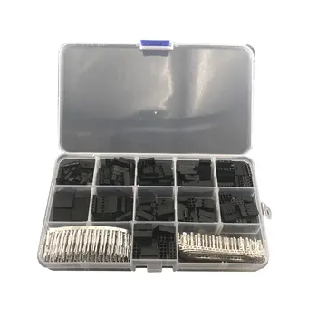 

620pcs Dupont Connector 2.54mm, Dupont Cable Jumper Wire Pin Header Housing Kit, Male Crimp Pins+Female Pin Terminal Connector