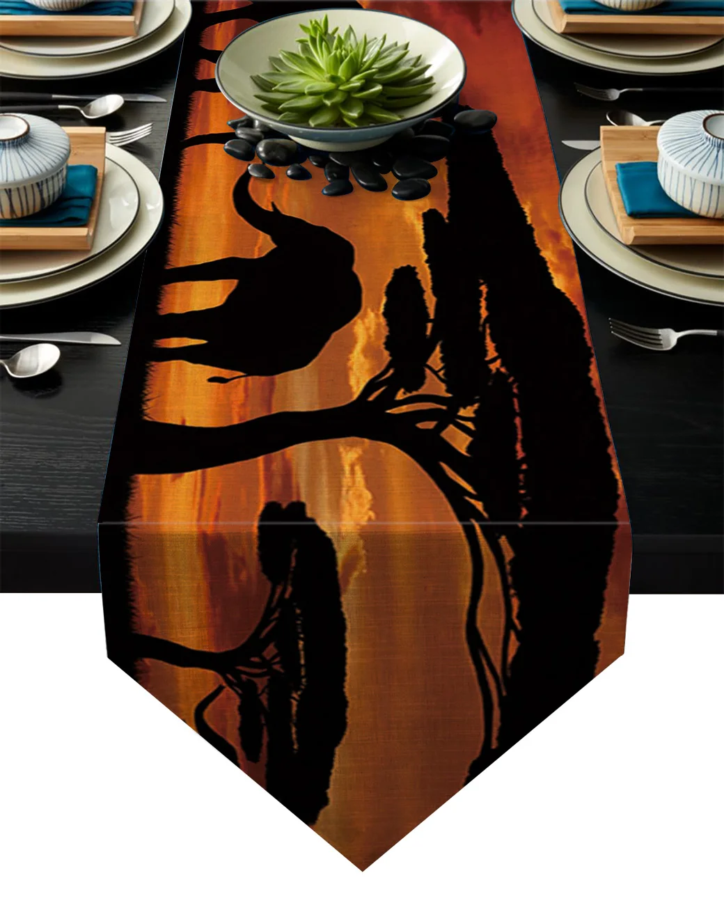 Современная настольная дорожка для свадебной кухни Африканский индийский слон