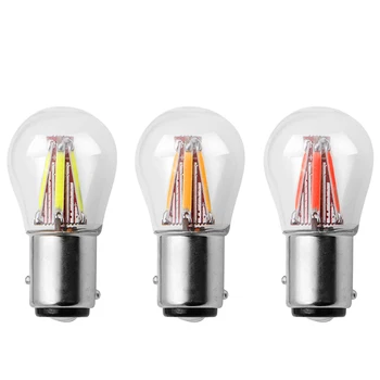 

1pcs 1156 P21W BA15S 1157 BAY15D COB LED Filament Chip Car Brake Lights Auto Reverse Bulb Parking Lamp DC 12V Red White Yellow