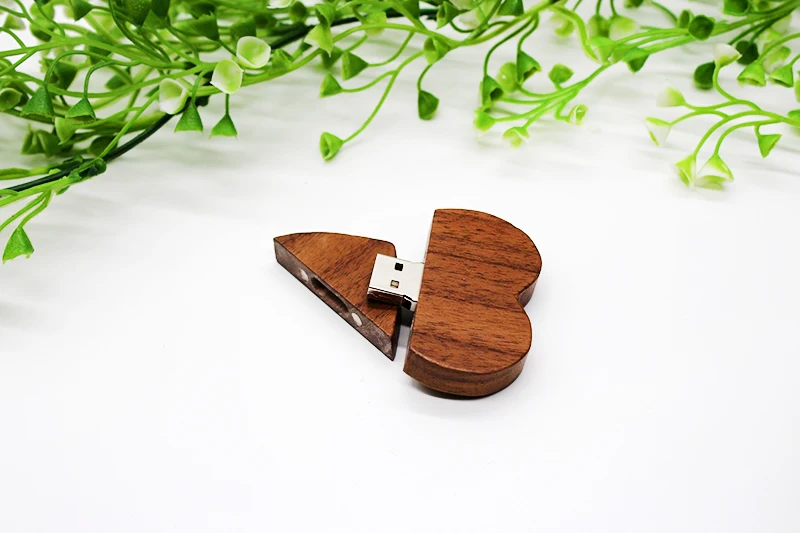 Reboto Wooden USB Flash Drive wooden heart leaf square rotatable usb flash drives 16GB 32GB pendrive pen drive memory usb stick usb flash drive 128gb