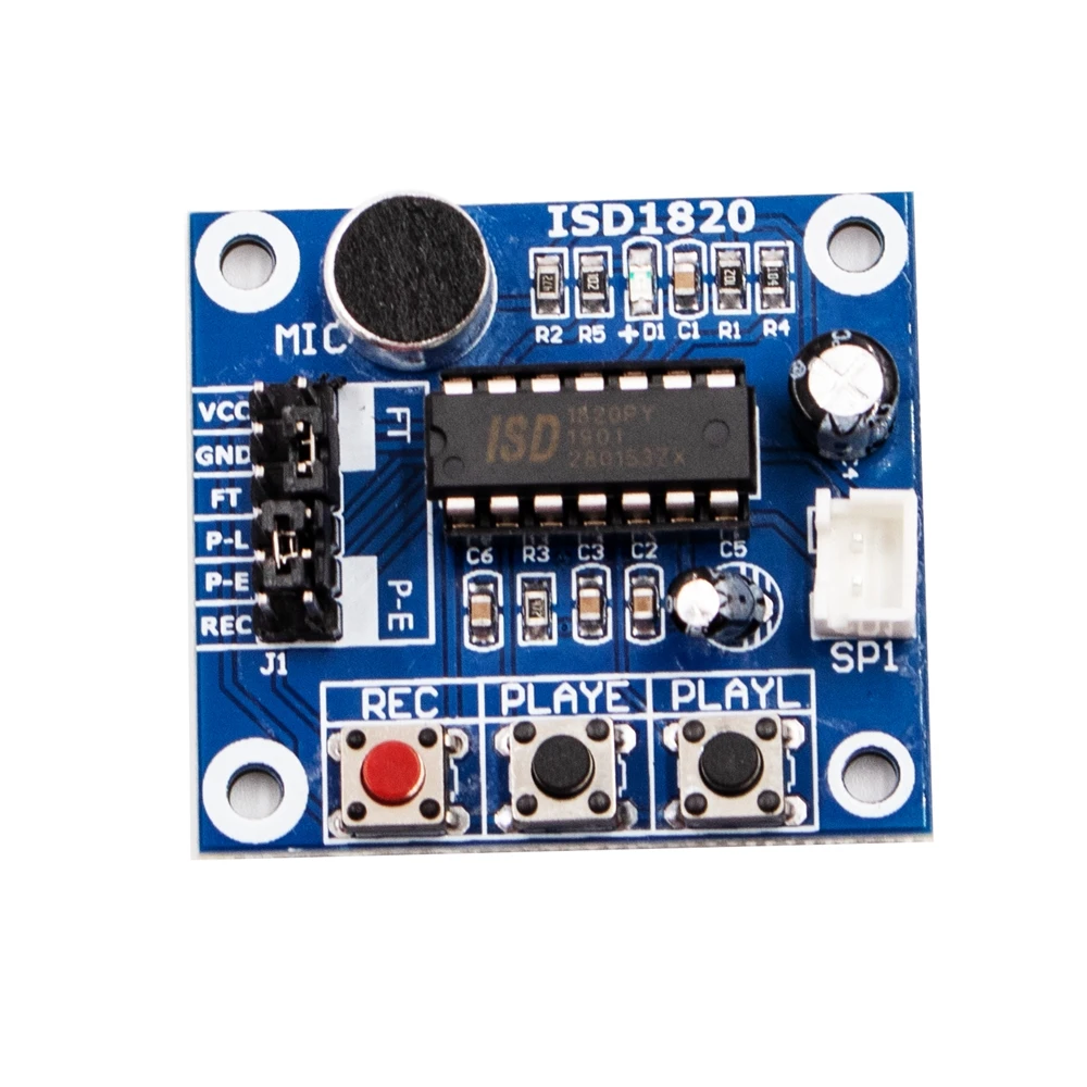 ISD1820 записывающий модуль голосовой модуль Голосовая плата телефонная Модульная плата с микрофонами+ громкоговоритель