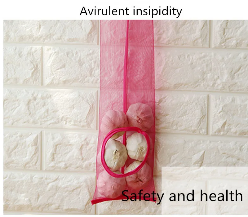 Garbage Kitchen Trash Storage Bag Onion Holder Vegetable Potato Hanging Mesh Fruit Ginger Organizer Container Garlic Food Saver | Дом и сад