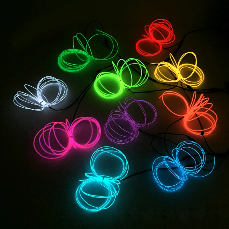 

EURS 3M DIY 10 Colors EL Line remote control Flexible Interior Decoration Moulding Trim Strips Light For Motorcycle & Cars