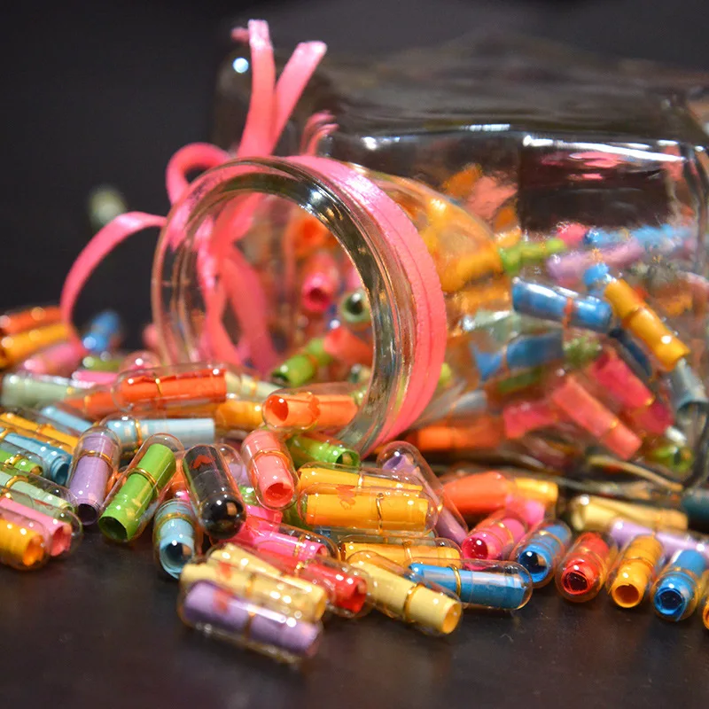 100 Pcs Expression Message Capsule Valentines Day Gift Party Favors Wedding Birthday Supplies Girlfriend Boyfriend Gift