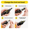 HIFESON Pneumatic Rivet Nut Gun Insert Threaded Pull Setter Riveters Riveting Nuts Rivnut Tool for M3 M4 M5 M6 M8 M10 M12 3