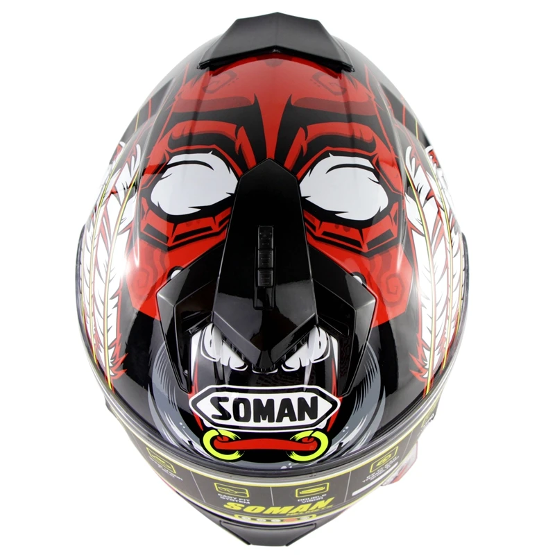 Полнолицевой шлем с черепом узор Cascos флип мотоциклетный шлем съемный Casco Moto Motard Capacete мотоциклетный Uv Cut