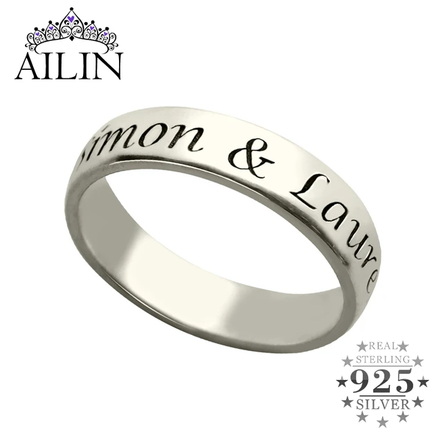 Order Engraved Silver Adjustable Anniversary Ring online at lowest prices  in India from Giftcart.com
