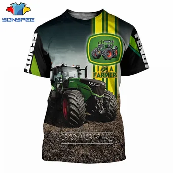 

Harajuku 3D Print Truck T Shirts Rock Streetwear Tractor Shirt Mens Farmer Supercar Tshirt Plus Sized Train Women Clothing