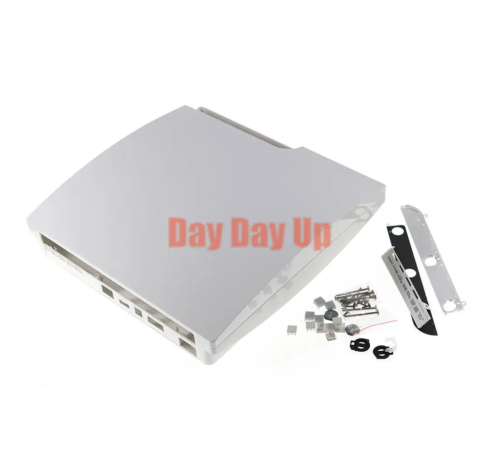 플레이스테이션 3 PS3 슬림 화이트 블랙 풀 하우징 쉘 케이스, 중국산 슬림 화이트 로고, 고품질, 1 세트