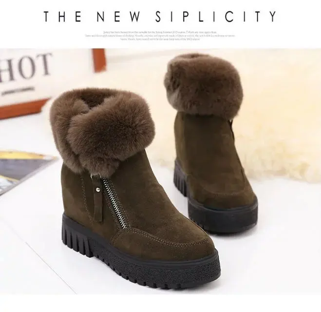 Г., новые женские ботинки зимние уличные теплые ботинки на меху водонепроницаемые женские зимние ботинки обувь на высоком толстом каблуке с круглым носком