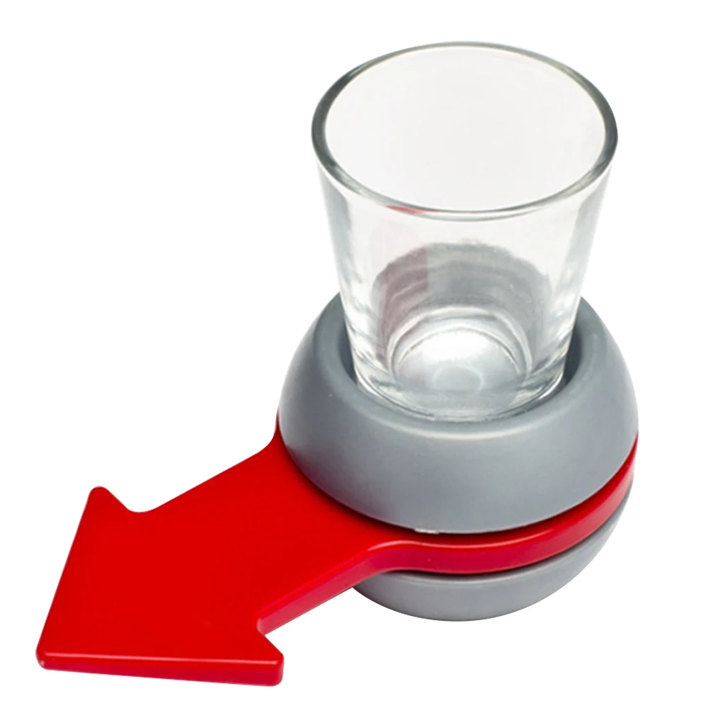 Funny Shot Spinner Party Game Rotatable Arrow Beer Wine Glass Cup Kit Spin The Shot Drinking Game Gifts Entertainment Supplies