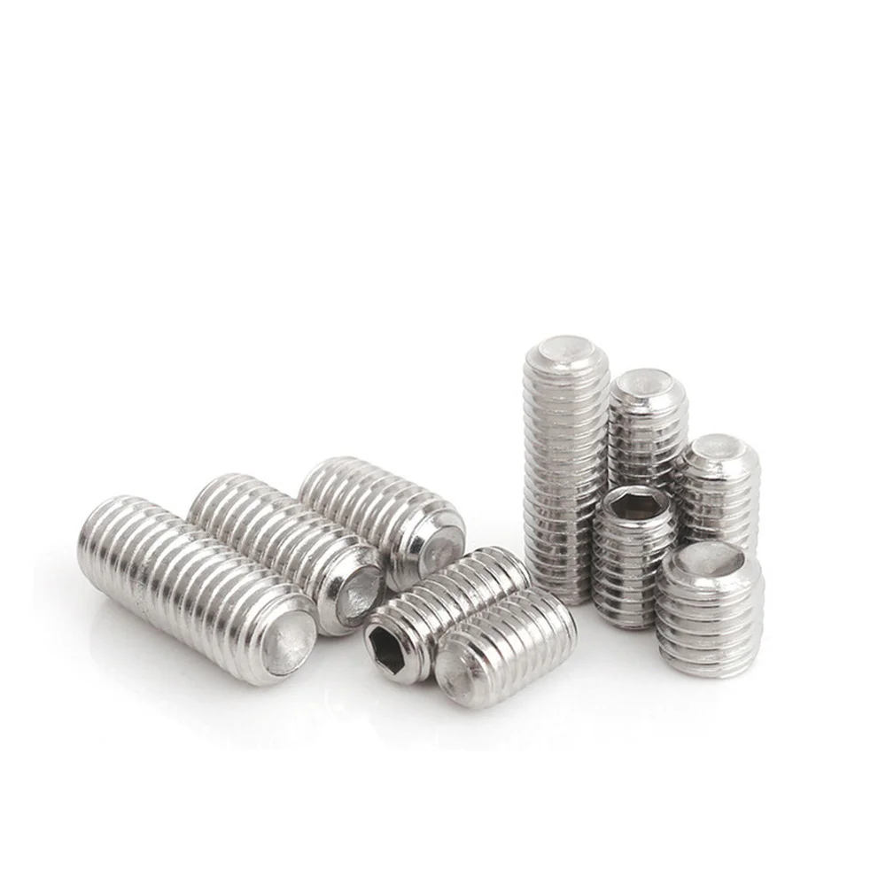 Douille hexagonale M4x10 pointe cylindrique - vis sans tête acier i Douille hexagonale M4x10 pointe cylindrique - vis sans tête acier i