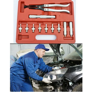 

11 Pcs Car Voertuig Automotive Klep Oliekeerringen Tang Remover Installer Gereedschap Set Auto Garage Kit Band Reparatie Tools