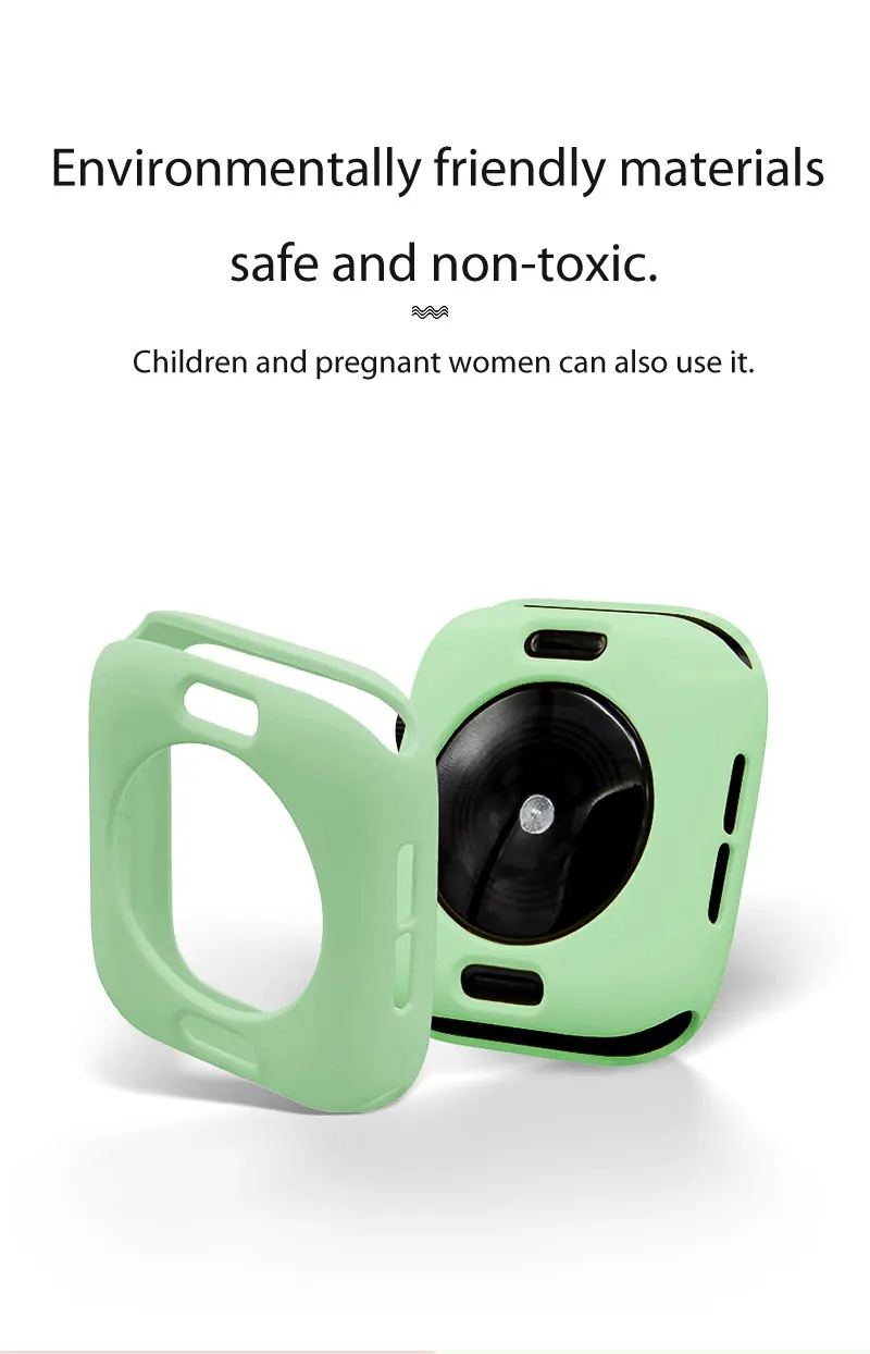 Силиконовый чехол для apple watch series 5, 4, 3, 2, 1, цветной защитный чехол для iWatch 38 мм, 42 мм, 40 мм, 44 мм, ультратонкий ремешок