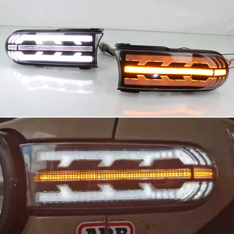 thumbnail image 1 of Luces diurnas LED para Toyota FJ Cruiser 2007-2020 2021 Faros delanteros de automóvil Luz de circulación diurna DRL Luz antiniebla de señal de giro amarilla dinámica, 1 of 4