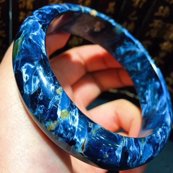 

60.3mm Natural Blue Pietersite Bangle Gemstone Crystal 16x8mm Women Female Fashion Bangle Jewelry Gift AAAAA