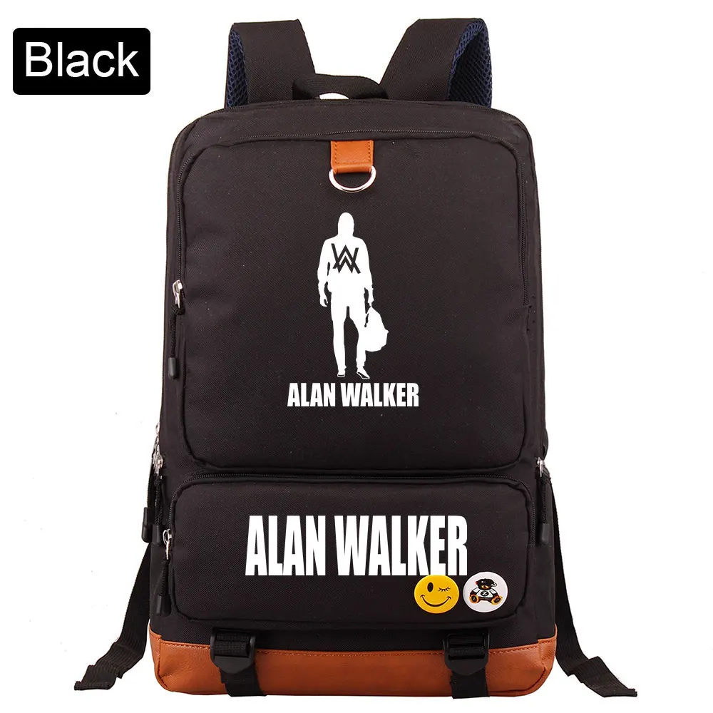 Музыка DJ Fade Alan Walker письмо мальчик девочка Книга школьная сумка женский рюкзак подростковые школьные сумки мужские Студенческие Лоскутные рюкзаки - Цвет: D42 -25