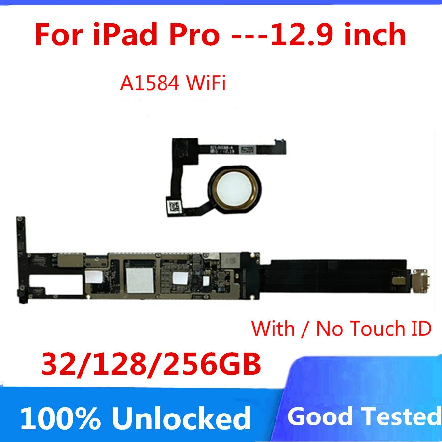 For Ipad Pro 12 9 Inch A1584 Wifi A1652 Wifi Cellular Motherboard Factory Unlocked Logic Board With No Touch Id 32g 128gb 256gb Mobile Phone Antenna Aliexpress