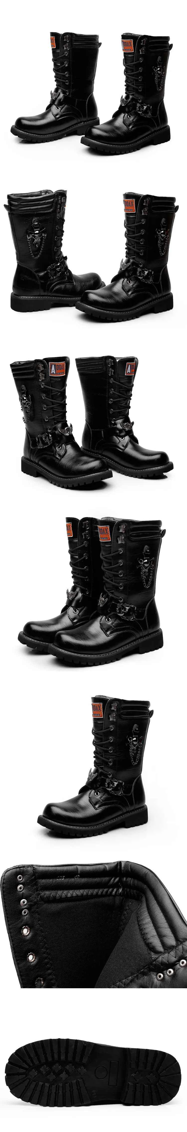 2021 preto retro botas masculinas com dedo