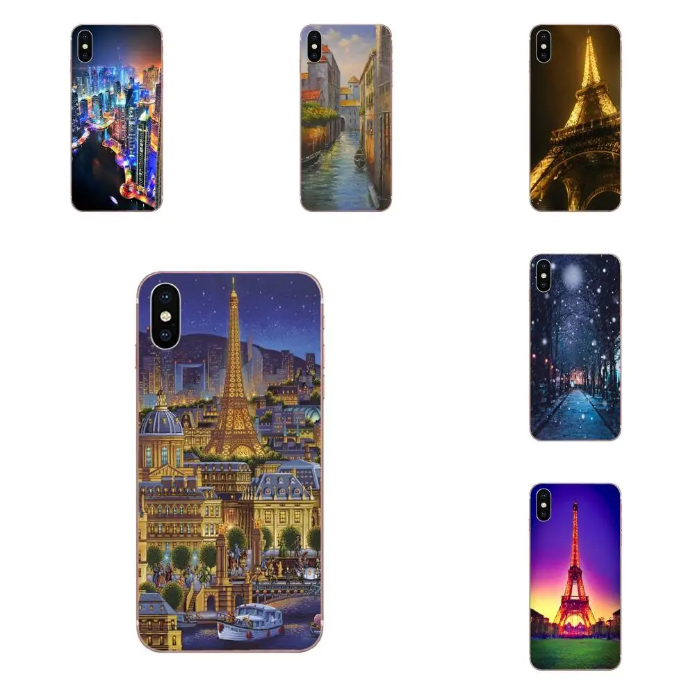 City Of Lights Architecture For Huawei Honor Nova Note 5 5I 8A 8X 10 Pro 9X Moto G G2 G3 G4 G5 G6 G7 Plus Soft Cases Capa | Мобильные