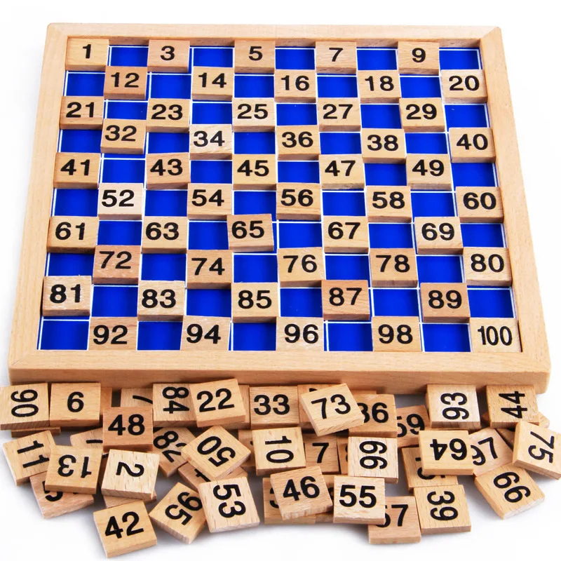

Children Early Education Toy Montessori Teaching Aids Montessori Mathematical Teaching Aids Building Blocks 1-100 with Numbers F