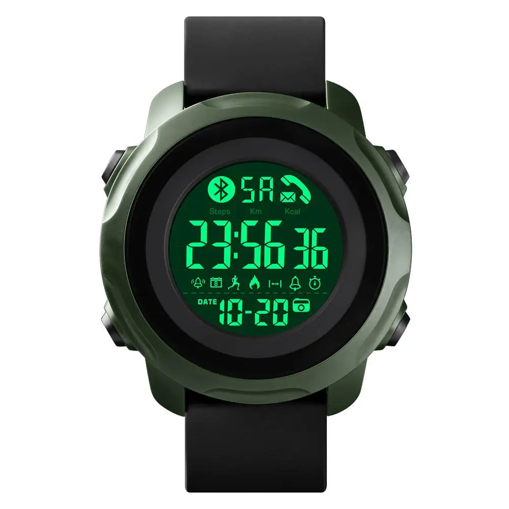Смарт-часы, мужские спортивные наручные часы, монитор сна, напоминание о звонке, умные часы для мужчин, бренд SKMEI, часы, водонепроницаемые, Android IOS - Цвет: Green