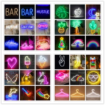 Dropshipping Custom Alle Stijl Neon Sign Led Neon Verlichting Licht Up Teken Voor Thuis Kamer Decor Wanddecoratie Bar Led neon Borden