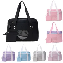 

JK Uniform Shoulder Bag Kawaii Lolita Portable Canvas Handbag Cospaly Japan Zero Wallet Set Messenger Bags Costume Accessories