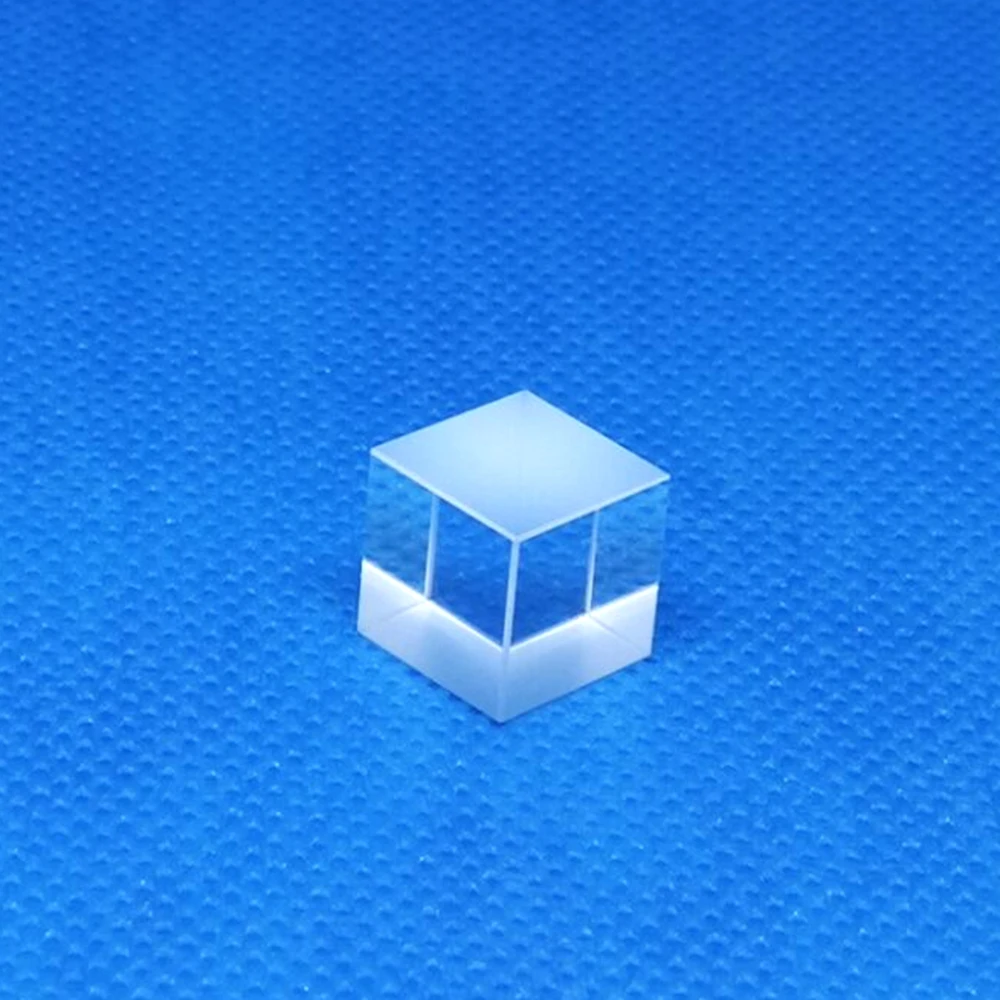 PBS Polarizing Beam Cube Splitter Prism Visible Light Lens For 650nm Red Lasers 10mm Diameter