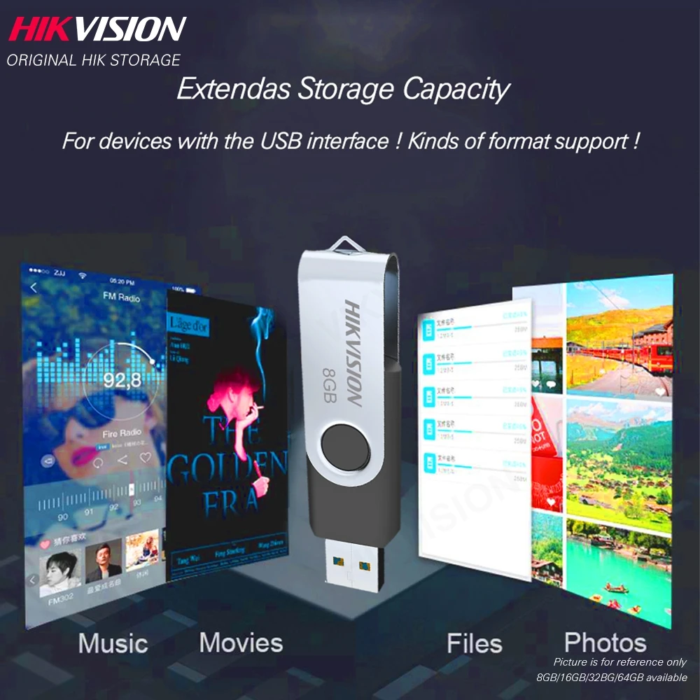 Hikvision оригинальный USB флеш накопитель 8 ГБ 16 32 64 Гб мини USB2.0 USB3.0 Флешка карта памяти