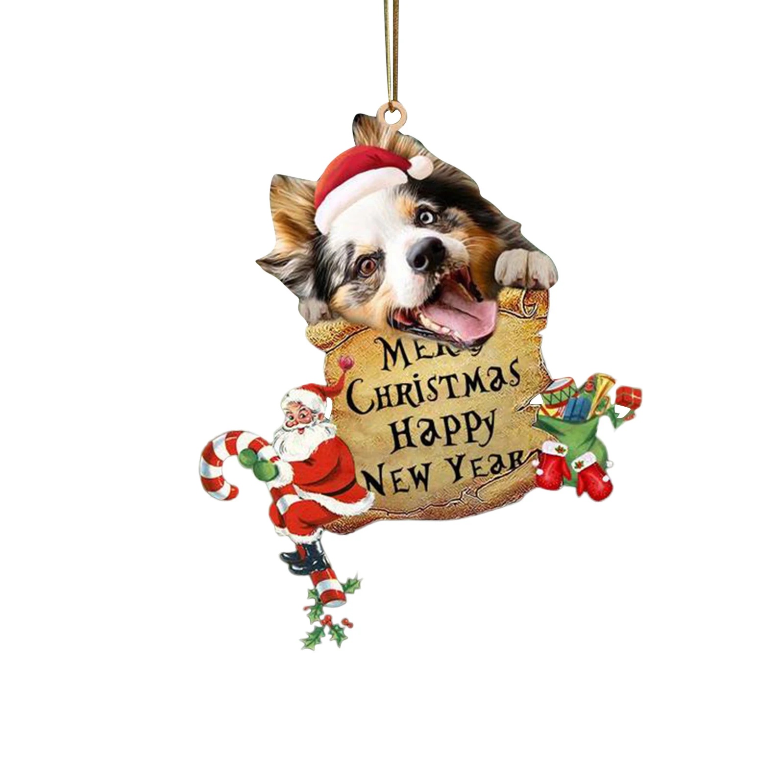 Merry Christmas And Happy New Year 2022 With Animals Animal Dog Christmas Ornament Lovely Xmas Tree Gift Merry Christmas  Decoration Xmas Tree Pendants 2022 New Year Gifts Noel|Pendant & Drop  Ornaments| - Aliexpress